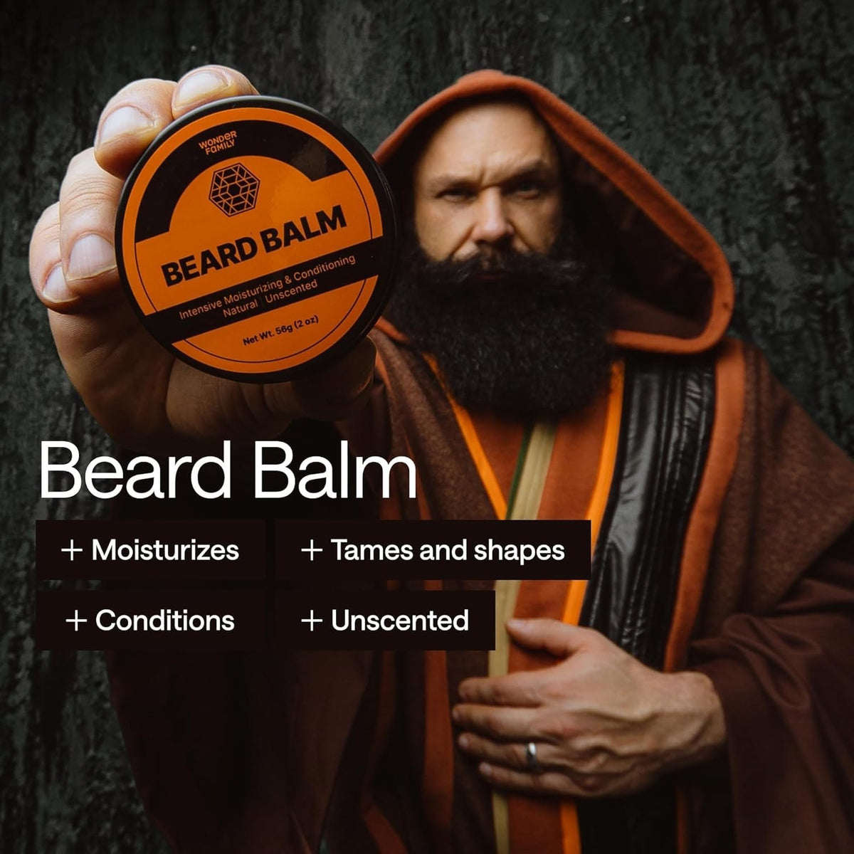 WONDER FAMILY Premium Beard Care Kit for Men – 5-in-1 Grooming Set