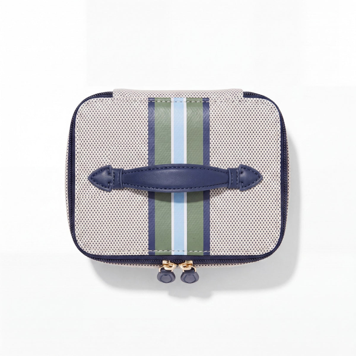 Mini Vanity Case with EcoCraft Canvas & Vegan Leather - Travel Organizer