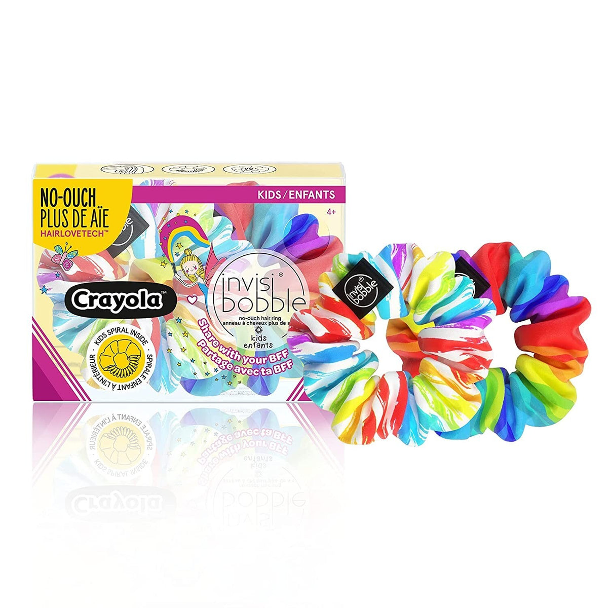 Lot of 2 Invisibobble Kids' Sprunchie Spiral Hair Ring - Crayola