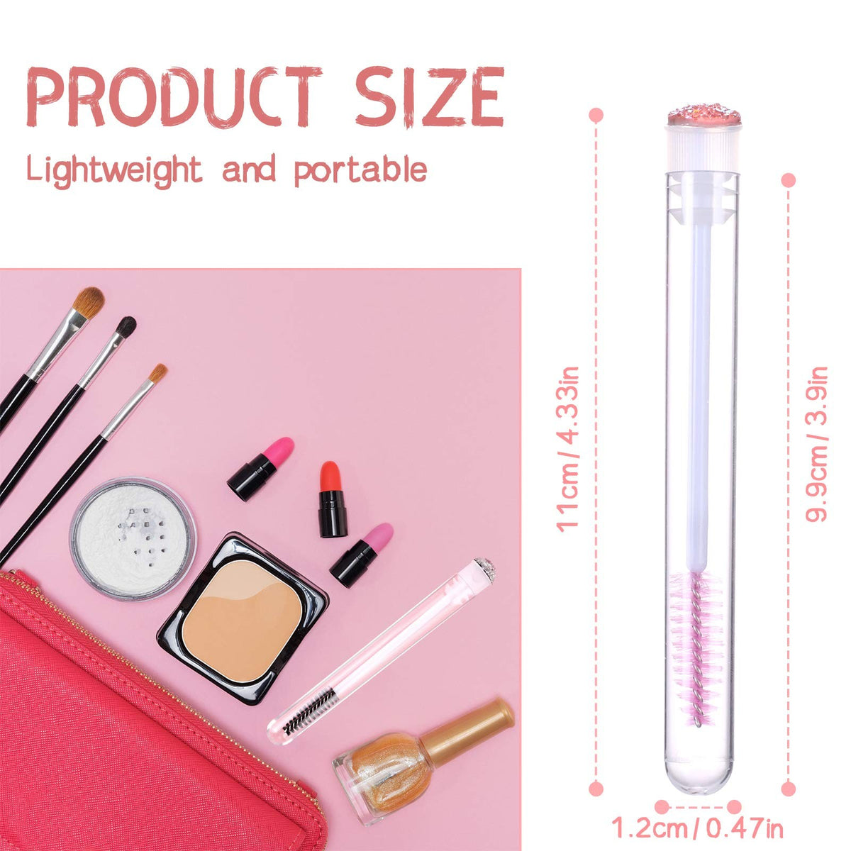 Disposable Eyelash & Eyebrow Brush Set - 10 Pack Makeup Tools