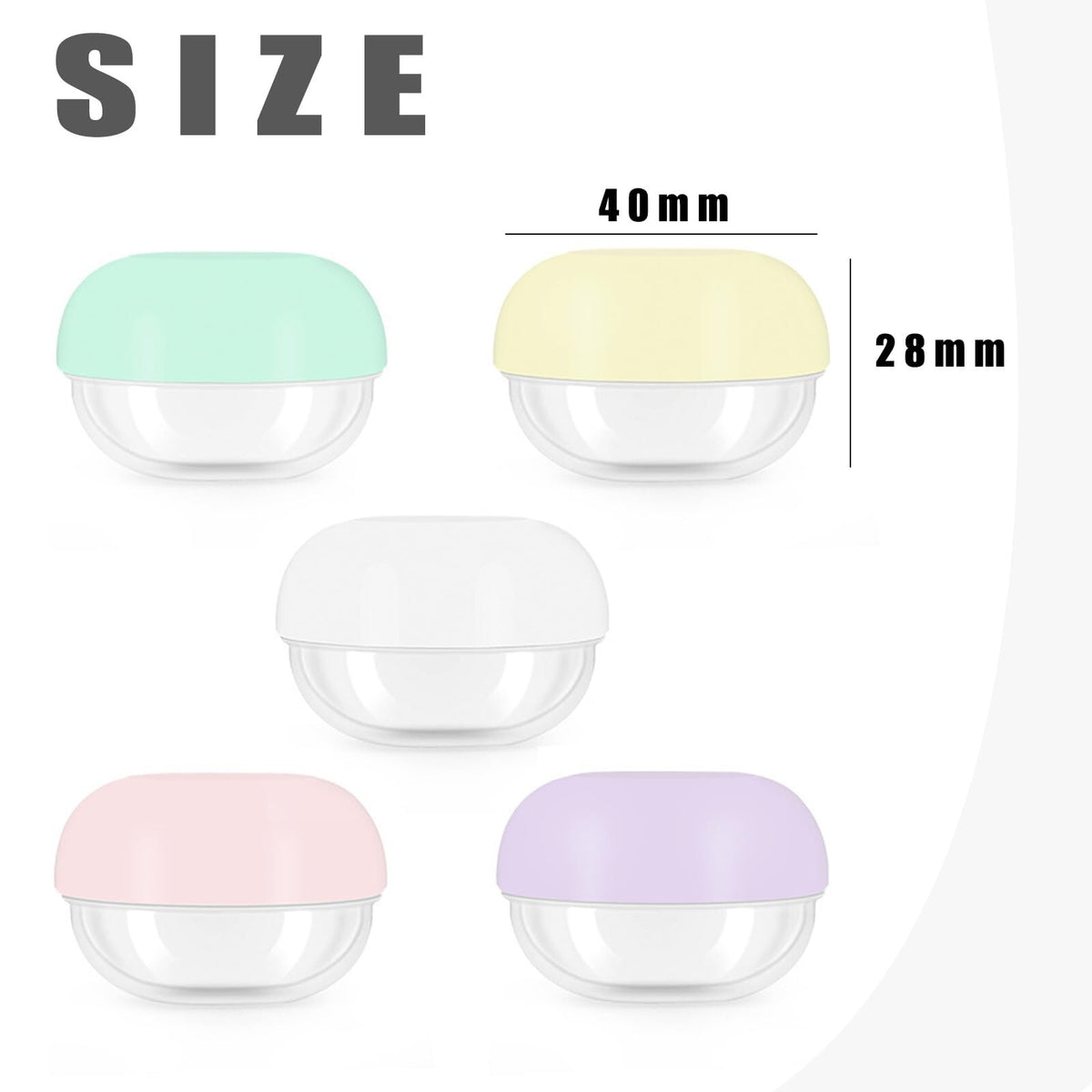 5 Pack Travel Containers 10ml – Leak-Proof Makeup & Skincare Jars with Lids