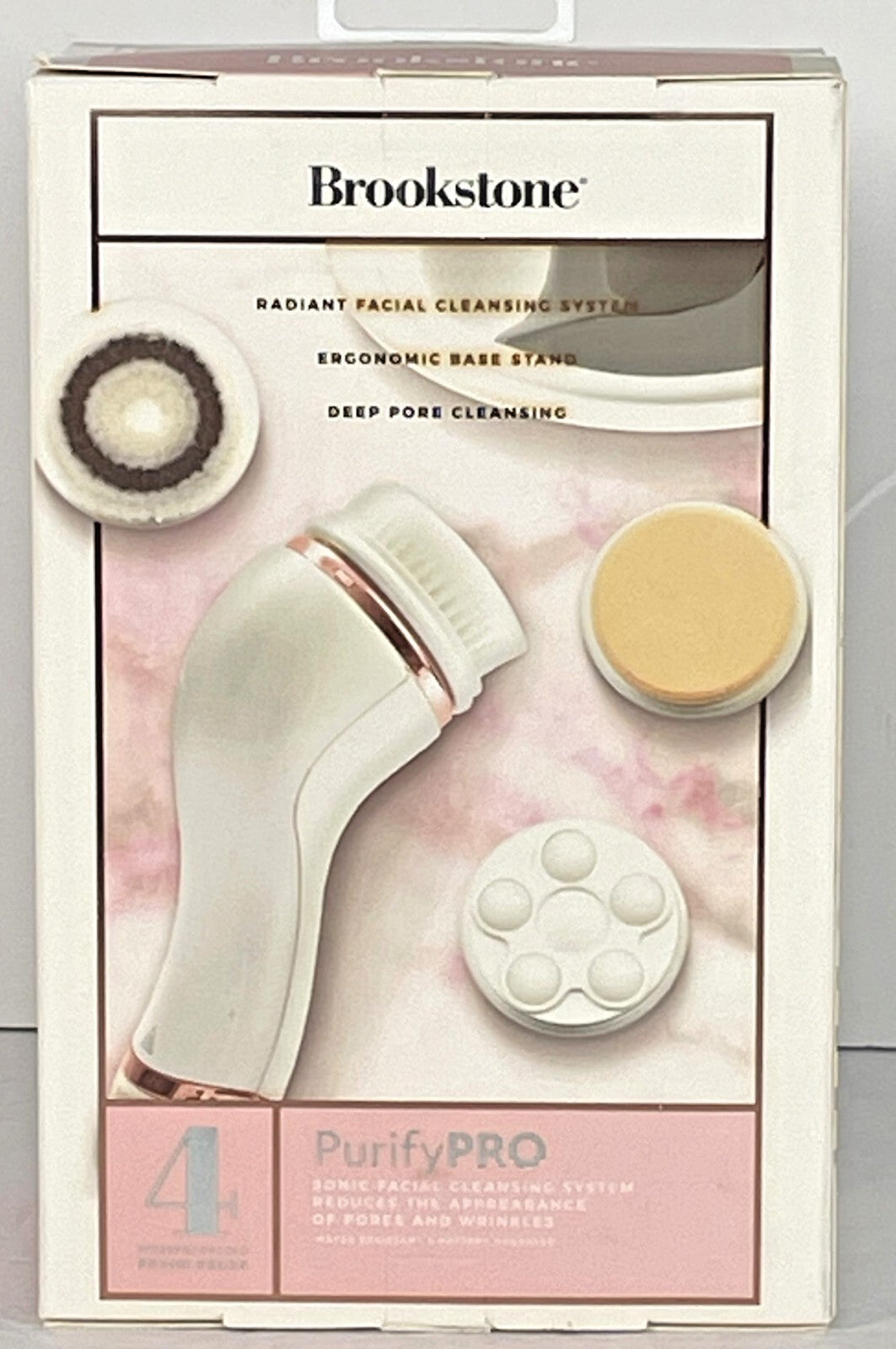 6-Piece Sonic Facial Cleansing System with Brush Heads - Deep Clean & Exfoliate