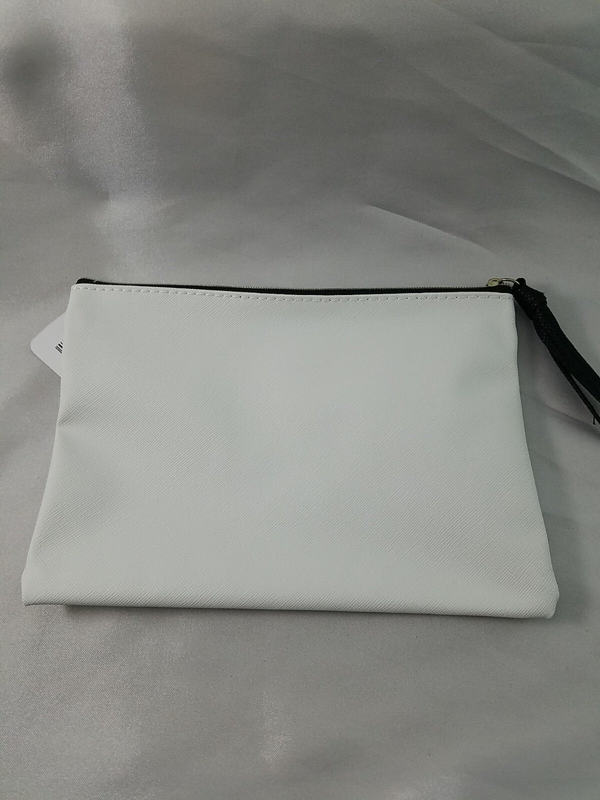 The Good Stuff Cosmetic Pouch Bag - Small White & Gold Zipper Makeup Bag