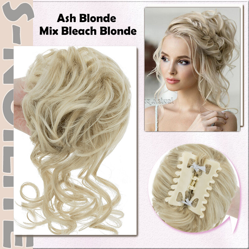 X-Large Thick Curly Claw Chignon Messy Bun Hair Extension Clips - All Colors