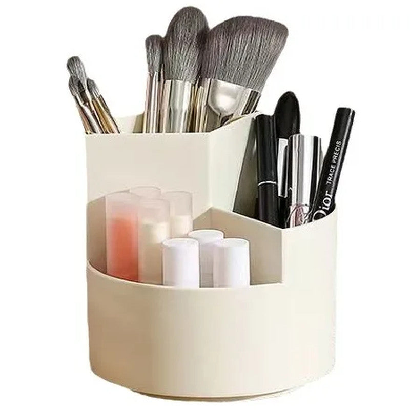 360° Rotating Makeup Organizer with Large Capacity for Cosmetics and Beauty Tools