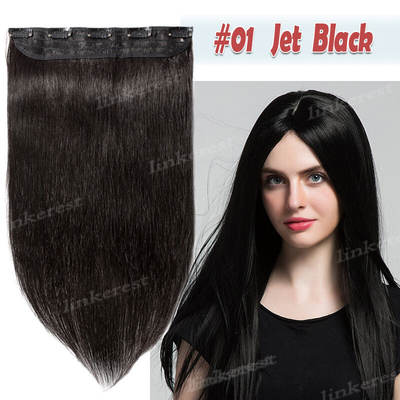 Remy Human Hair Extensions Clip-In Full Head Blonde 8-24 Inches
