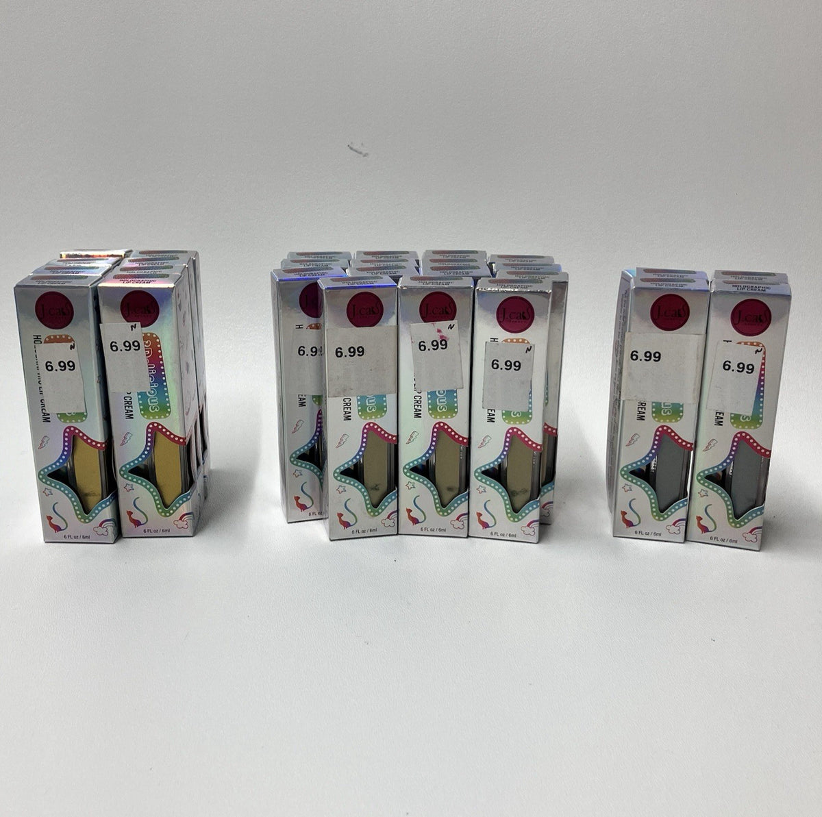 27-Piece Lip Gloss Set - Holographic, Cream, 6ml Each, Multiple Colors
