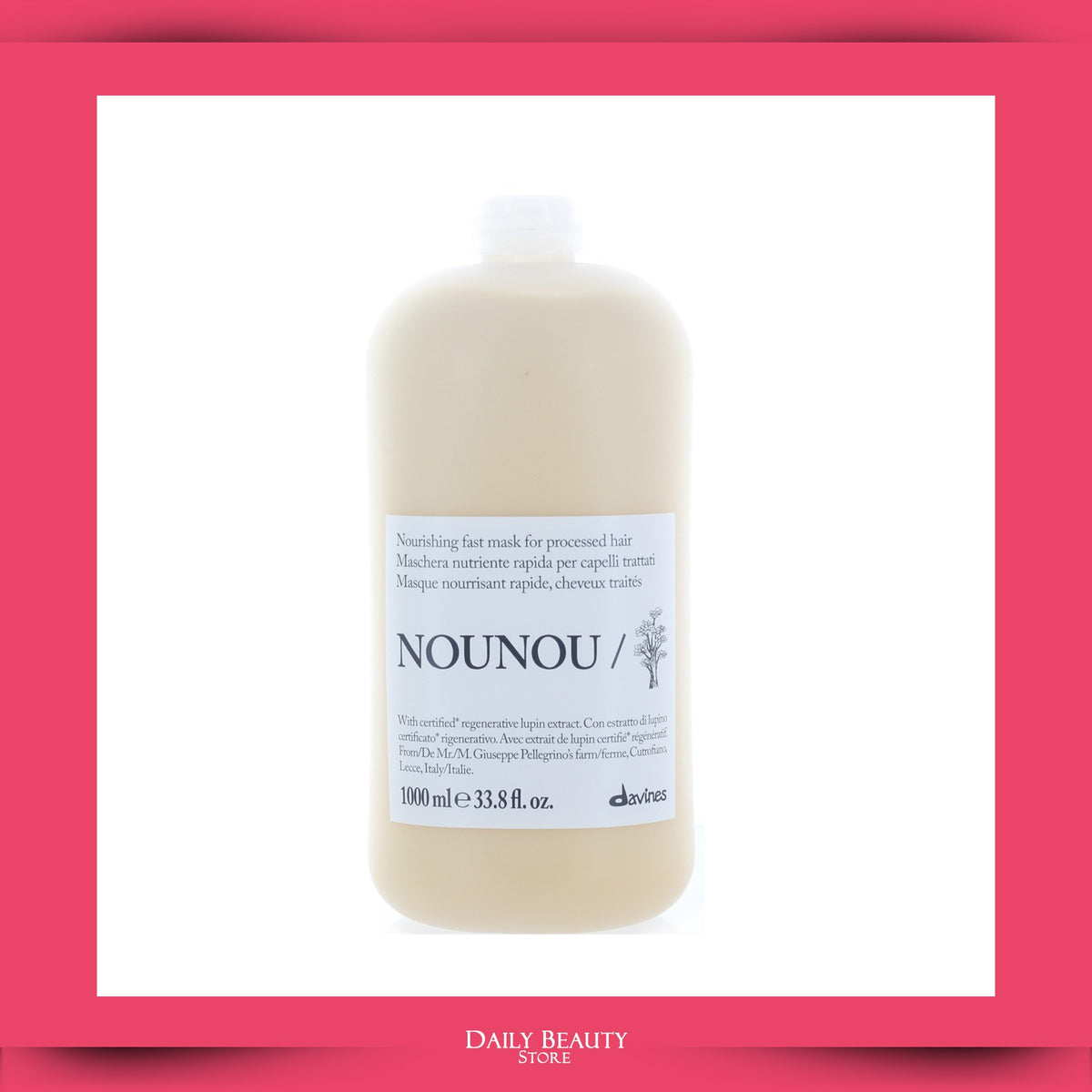 Davines NOUNOU Hair Mask 1000ml - Repairing Deep Conditioner for Damaged Hair