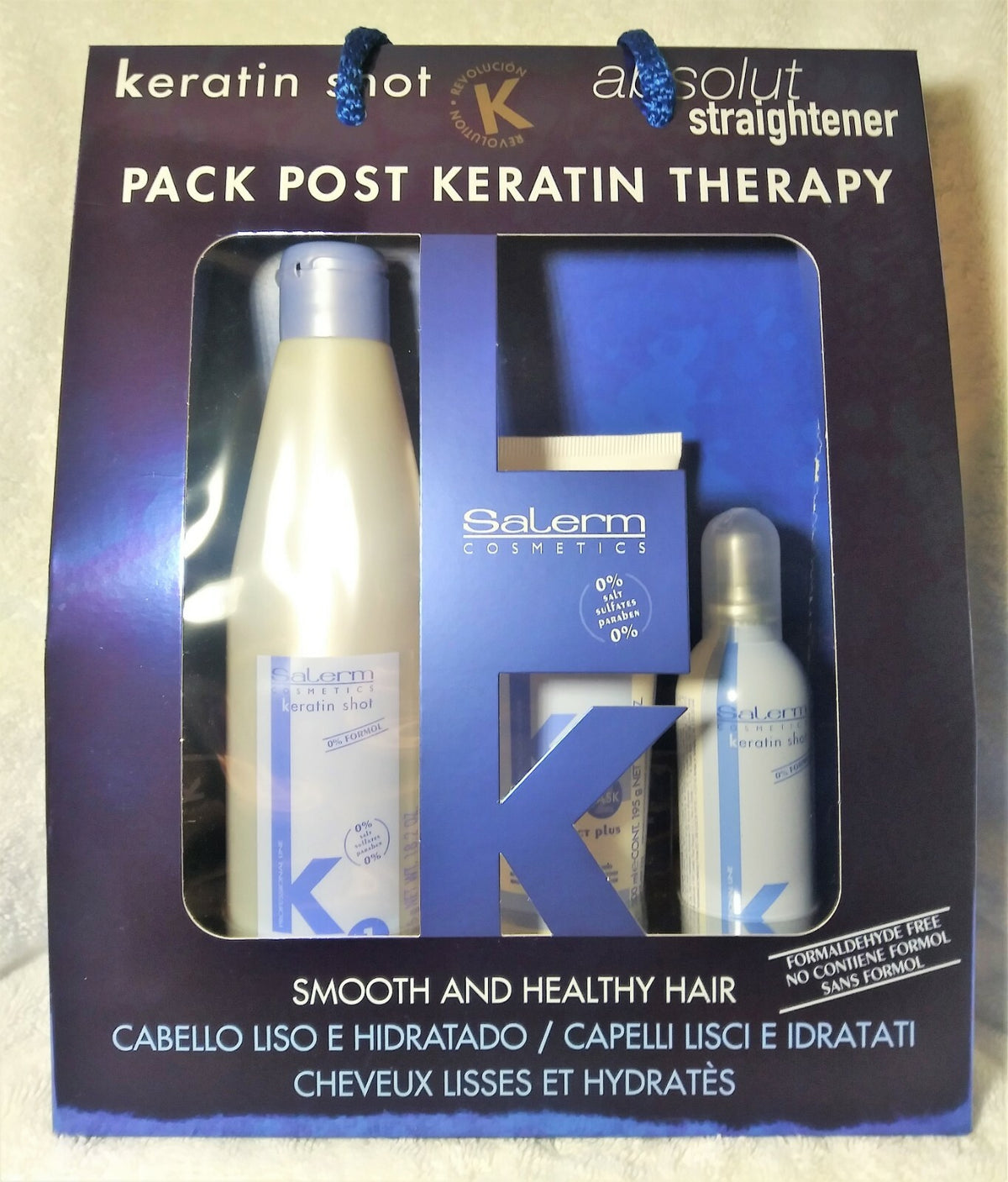 Keratin Hair Smoothing Treatment Kit - Maintains Shine & Frizz Control - Pack of 3 x 266.67ml