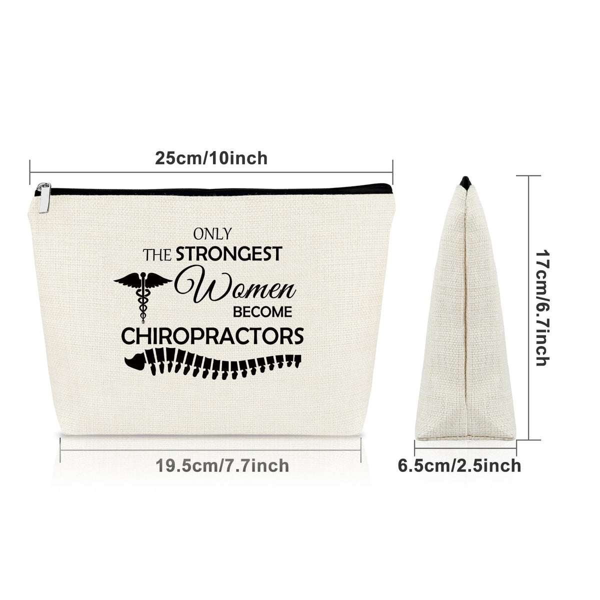 Funny Chiropractor Gift Cosmetic Bag - Medical Professional Travel Organizer