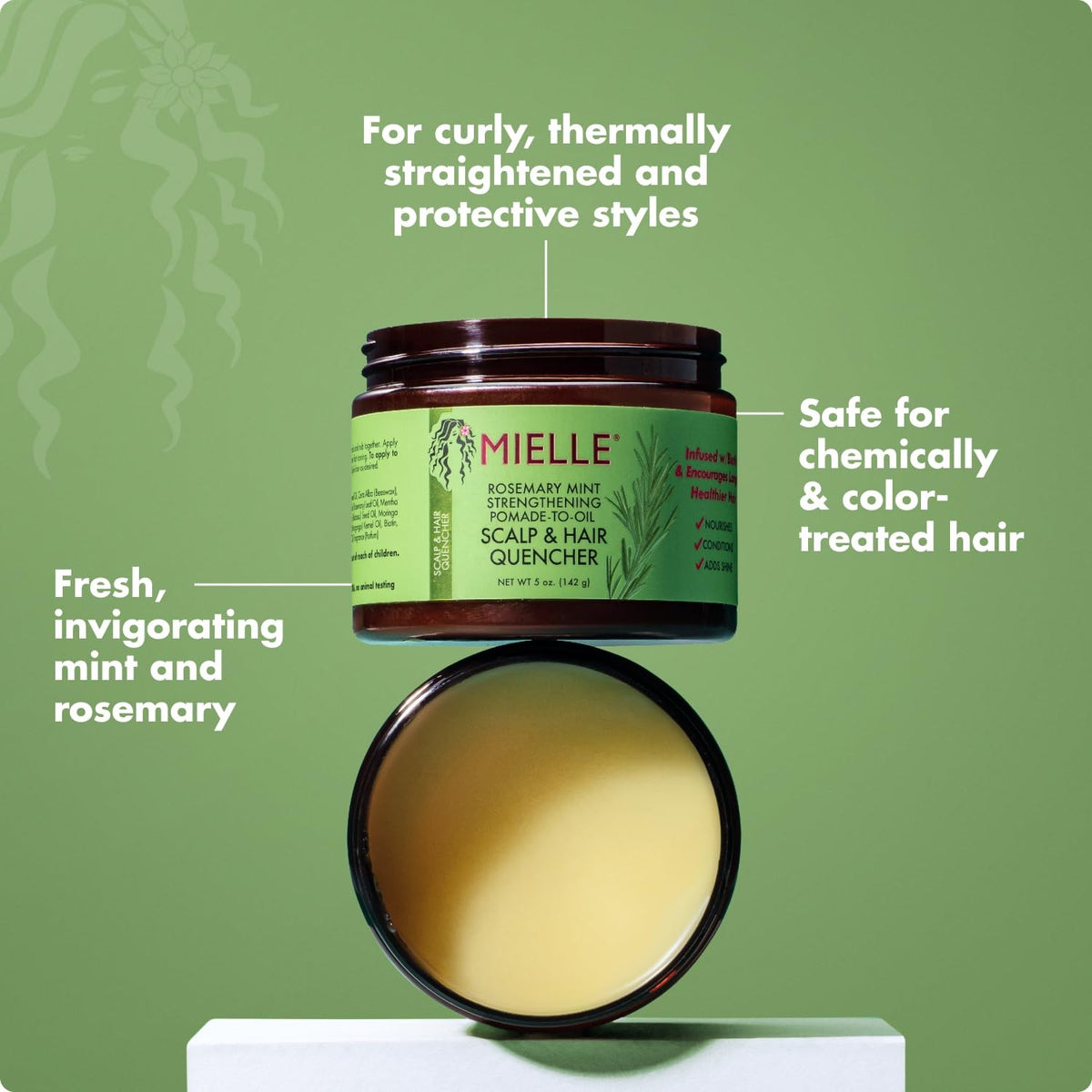 Rosemary & Mint Hair Pomade for Deep Moisture & Manageability - Natural Hair Care