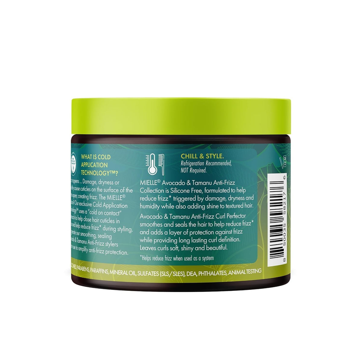 Anti-Frizz Curl Cream for Textured Hair - Avocado & Tamanu Oil, 12 oz