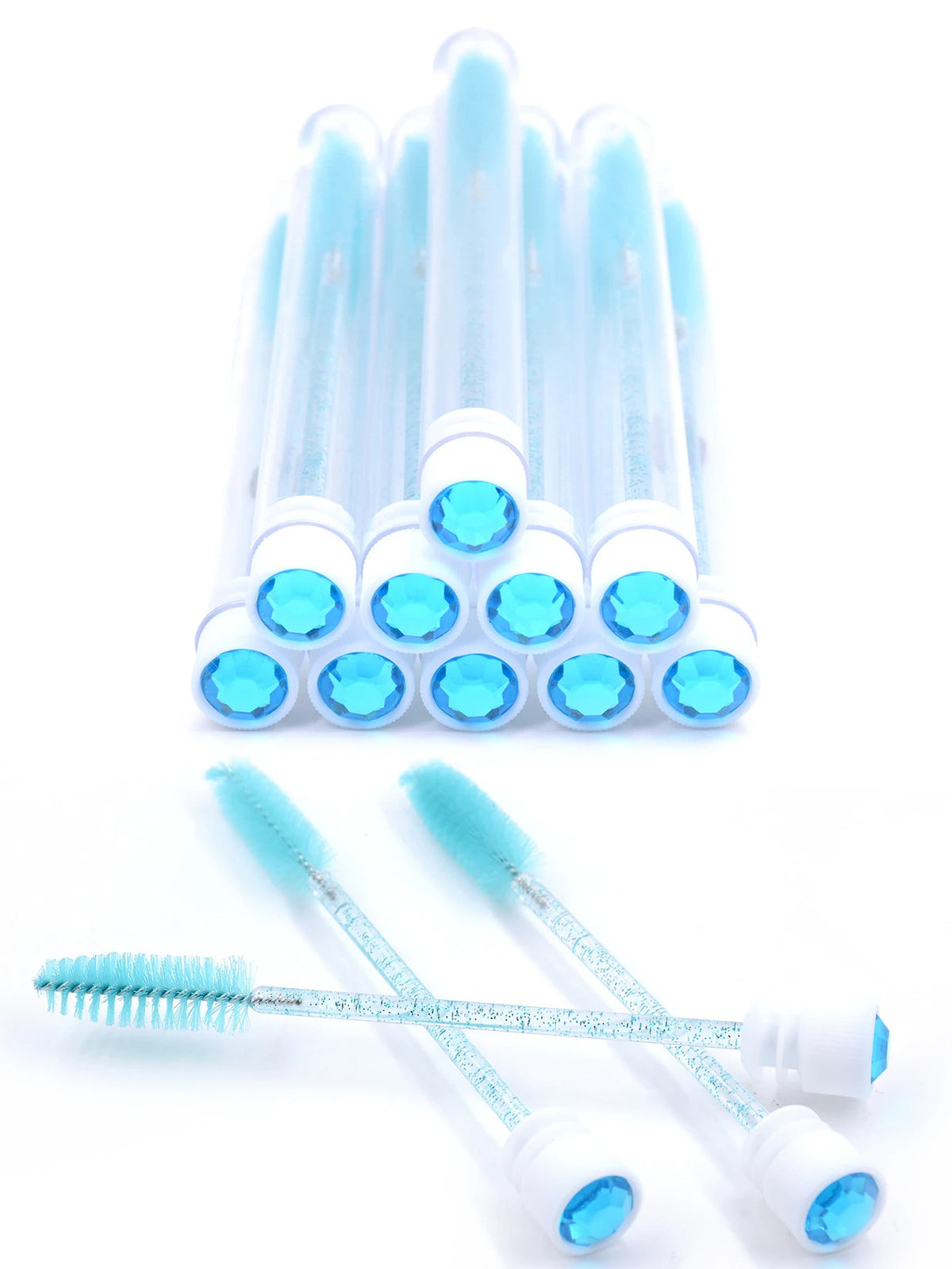 10Pcs Reusable Eyelash Brush & Mascara Wand Set for Lash Extension & Makeup