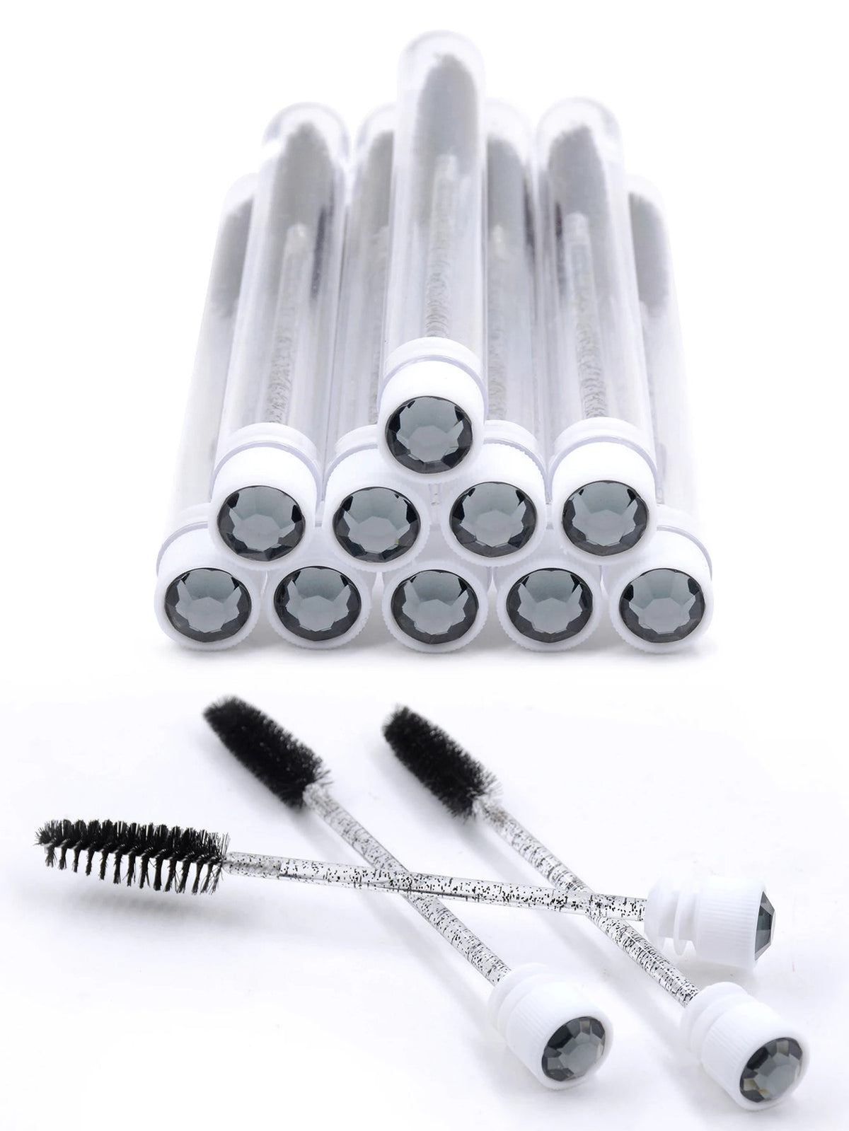 10Pcs Reusable Eyelash Brush & Mascara Wand Set for Lash Extension & Makeup