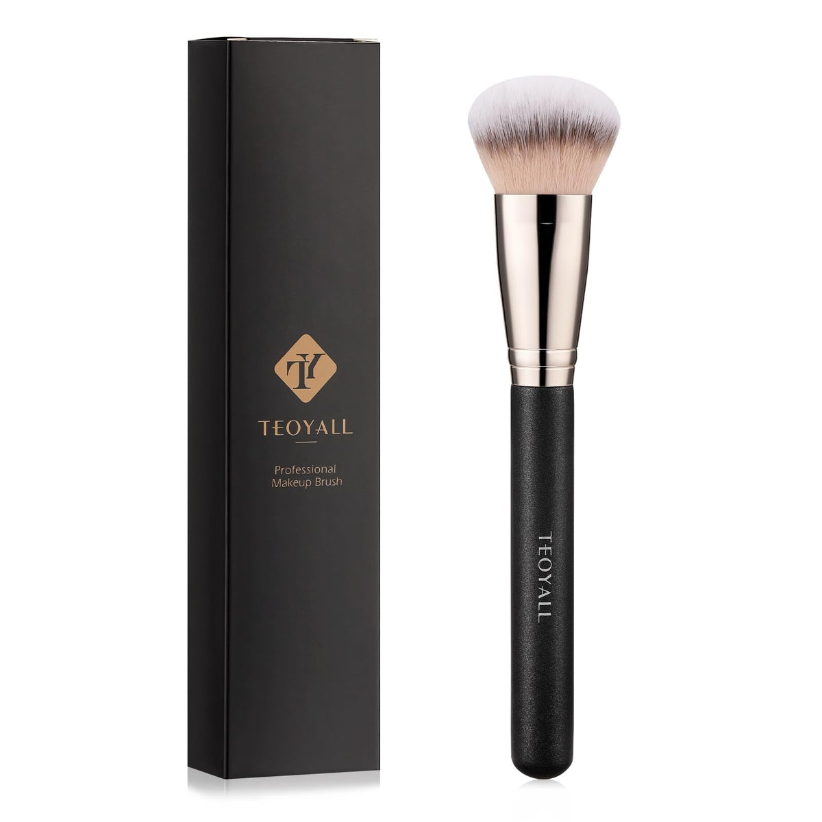 Domed Foundation Brush for Flawless Makeup Blending - Soft Synthetic Bristles