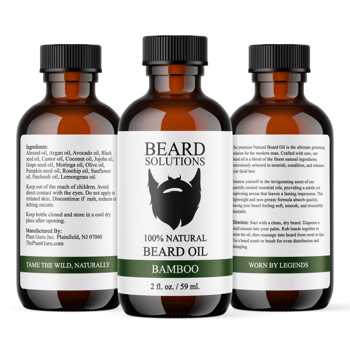 Natural Scented Beard Oil for Men - Hair Growth & Nourishment, 2 oz