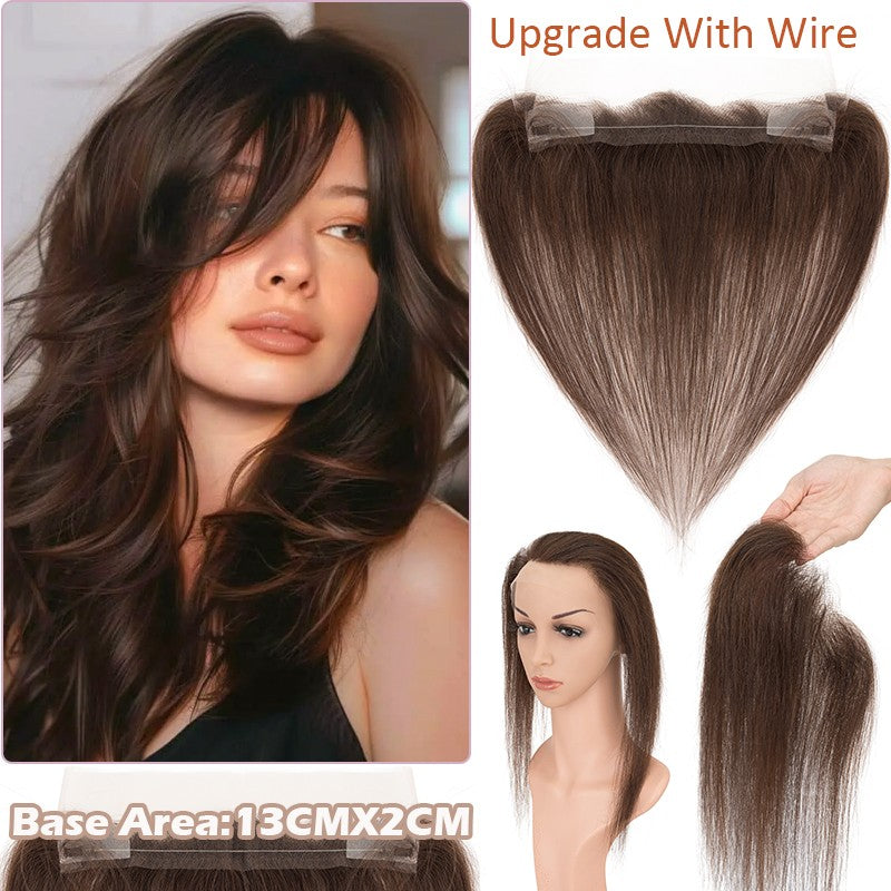 Full Lace Hair Topper with Wire for Women - Natural Human Hair Frontal