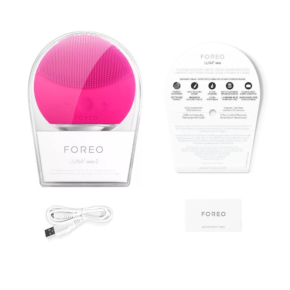 Foreo Luna Mini 2 Facial Cleansing Brush with Case - Deep Skin Cleanser