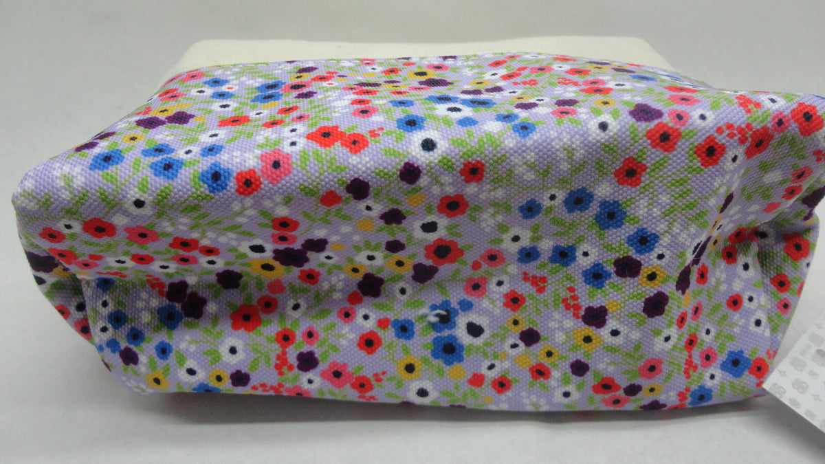 Small Canvas Makeup Pouch Daisy Floral Cosmetic Bag Travel Storage
