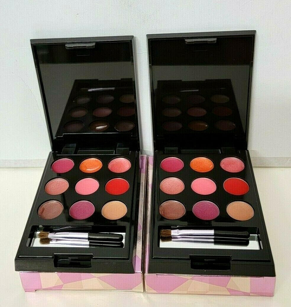 Lip Color Compact Set - 2 Pack, 9 Shades Each, Lip Makeup