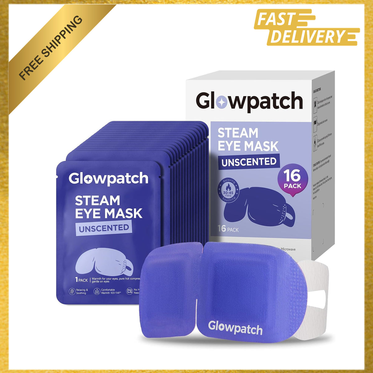 Disposable Steam Eye Masks for Dry Eyes Relaxation 16 Pack