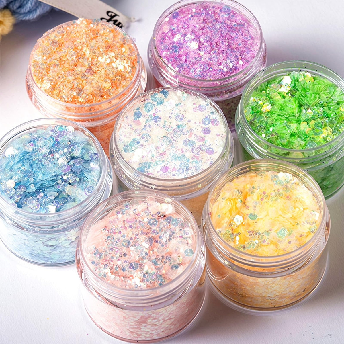 12 Pack 2oz Clear Plastic Storage Containers with Lids - Reusable Jars for Cosmetics & Crafts