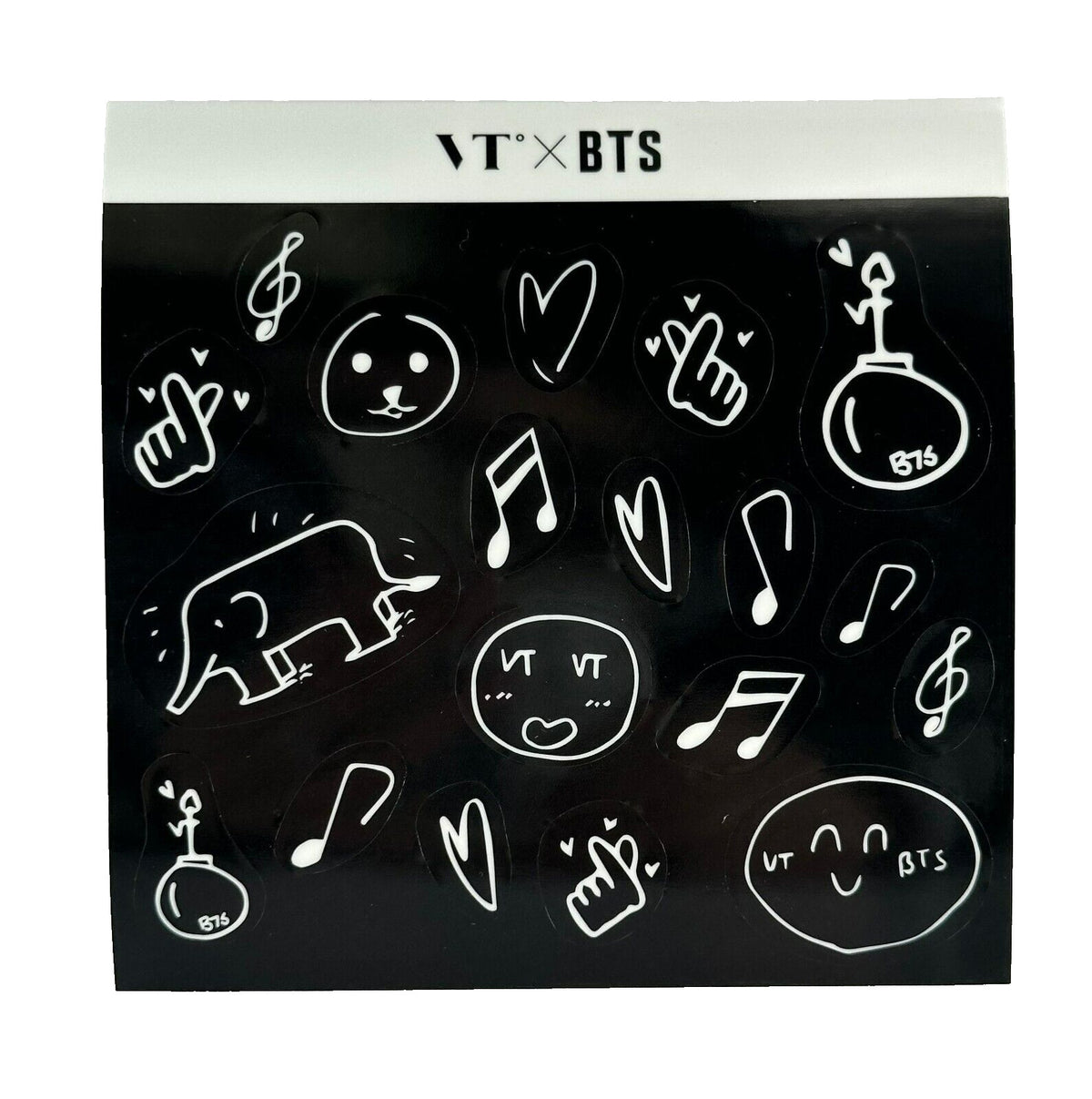 VT X BTS Collagen Pact Skin Cover SPF50+ with Stickers #23 - Black Edition