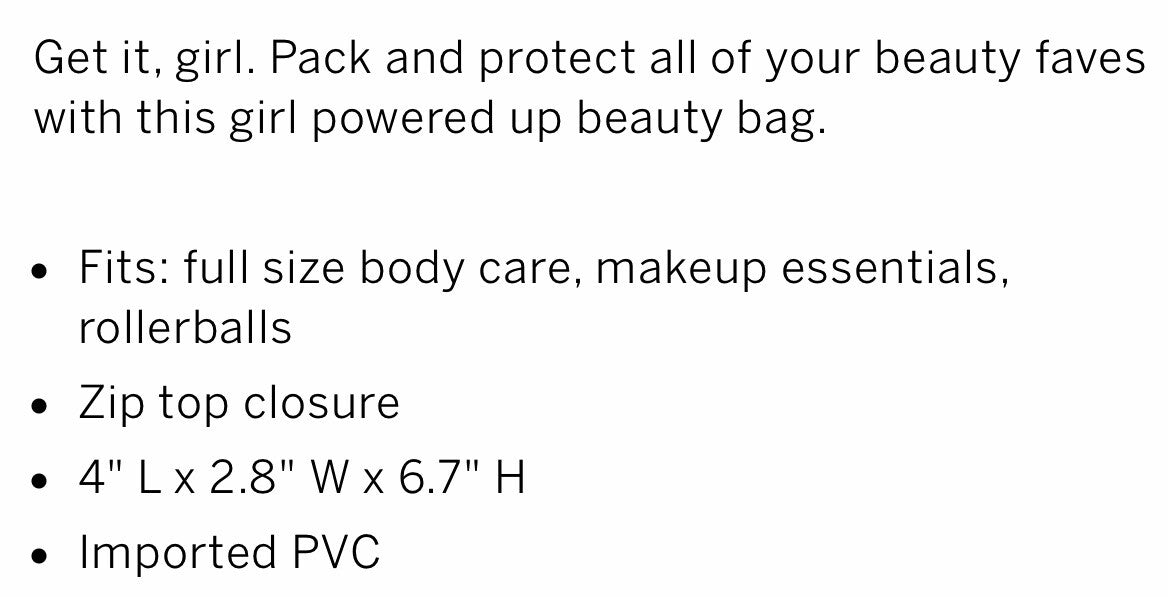 Pink Clear Red Makeup Case - Victoria's Secret PINK Beauty Bag