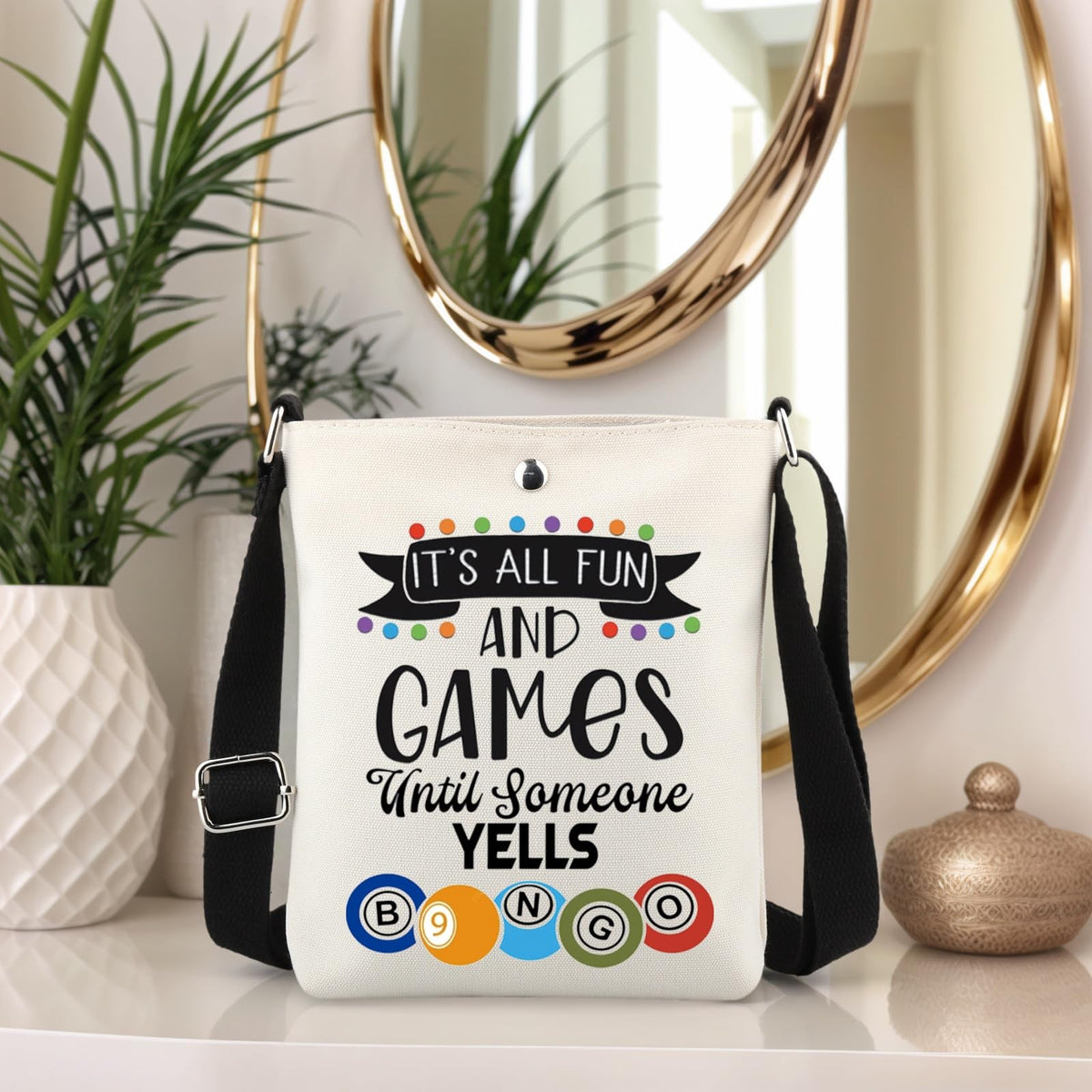 Funny Crossbody Bag – Its All Fun And Games Handbag