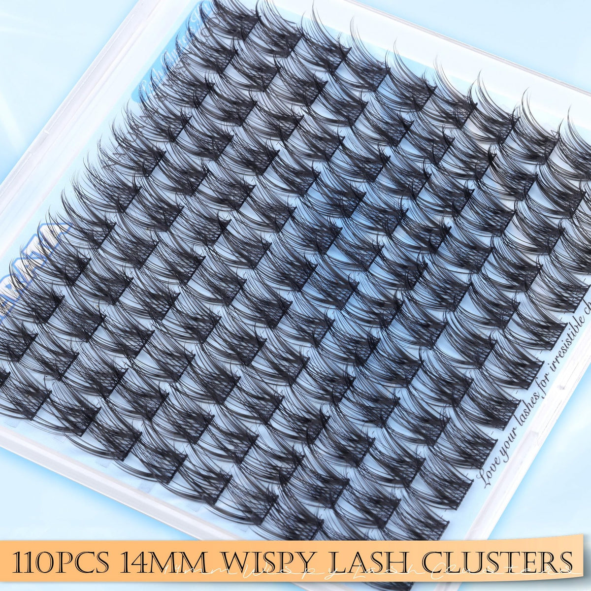 14mm Natural Cluster Lashes Wispy Eyelashes — 1 Pair Black