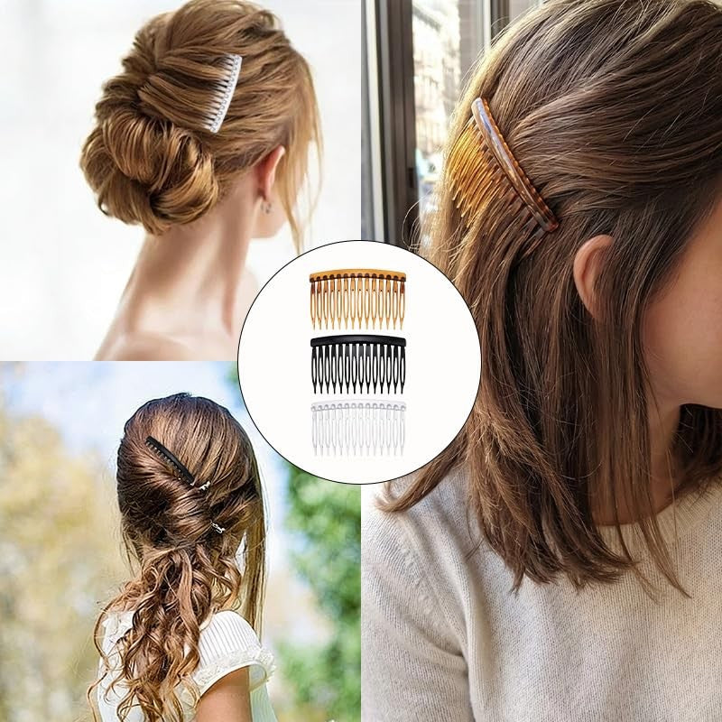 24 Pcs Hair Combs with 14 Teeth - French Side Comb for Stylish Hair Styling
