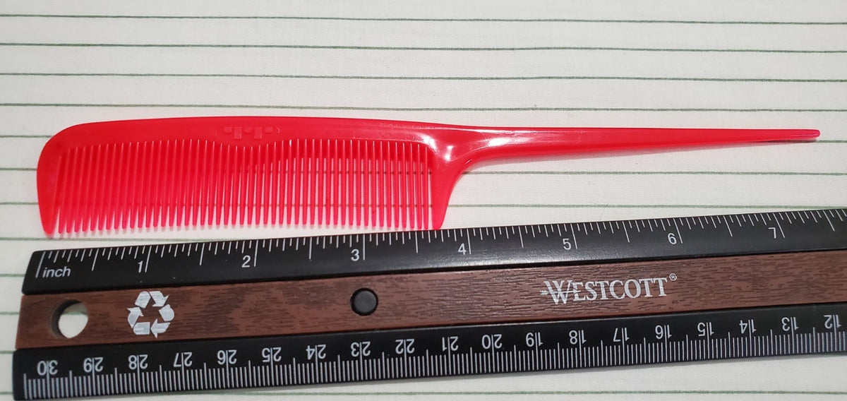 Vintage Tip Top Unbreakable Hair Combs 8 Inch - Blue & Red Set