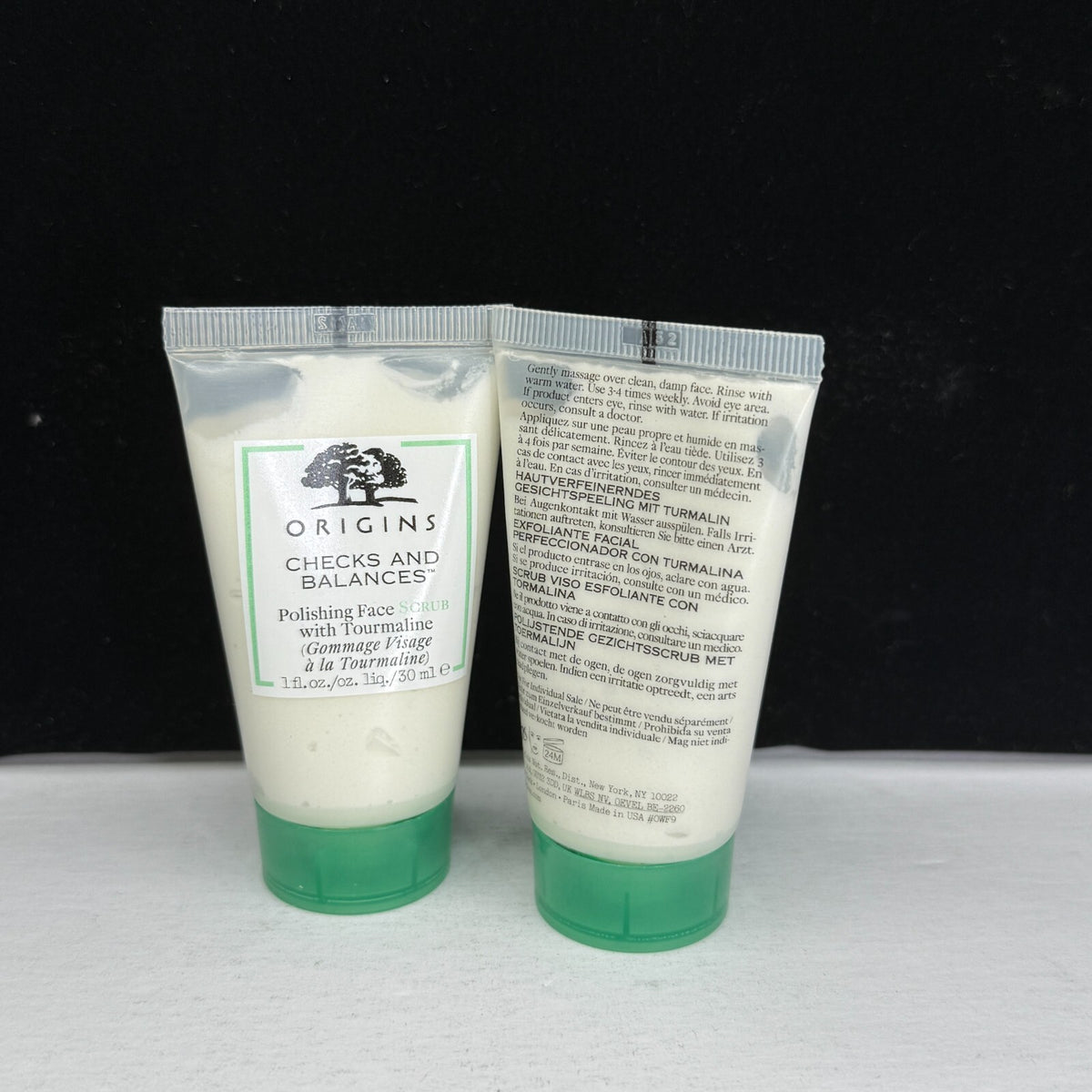 Origins Checks Balances Polishing Face Scrub W/Tourmaline 2 oz total