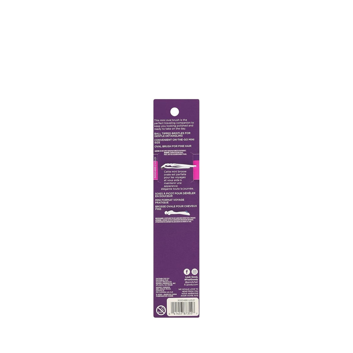Mini Detangling Cushion Hairbrush for Kids and Adults - Travel-Friendly, Gentle Tangle Comb