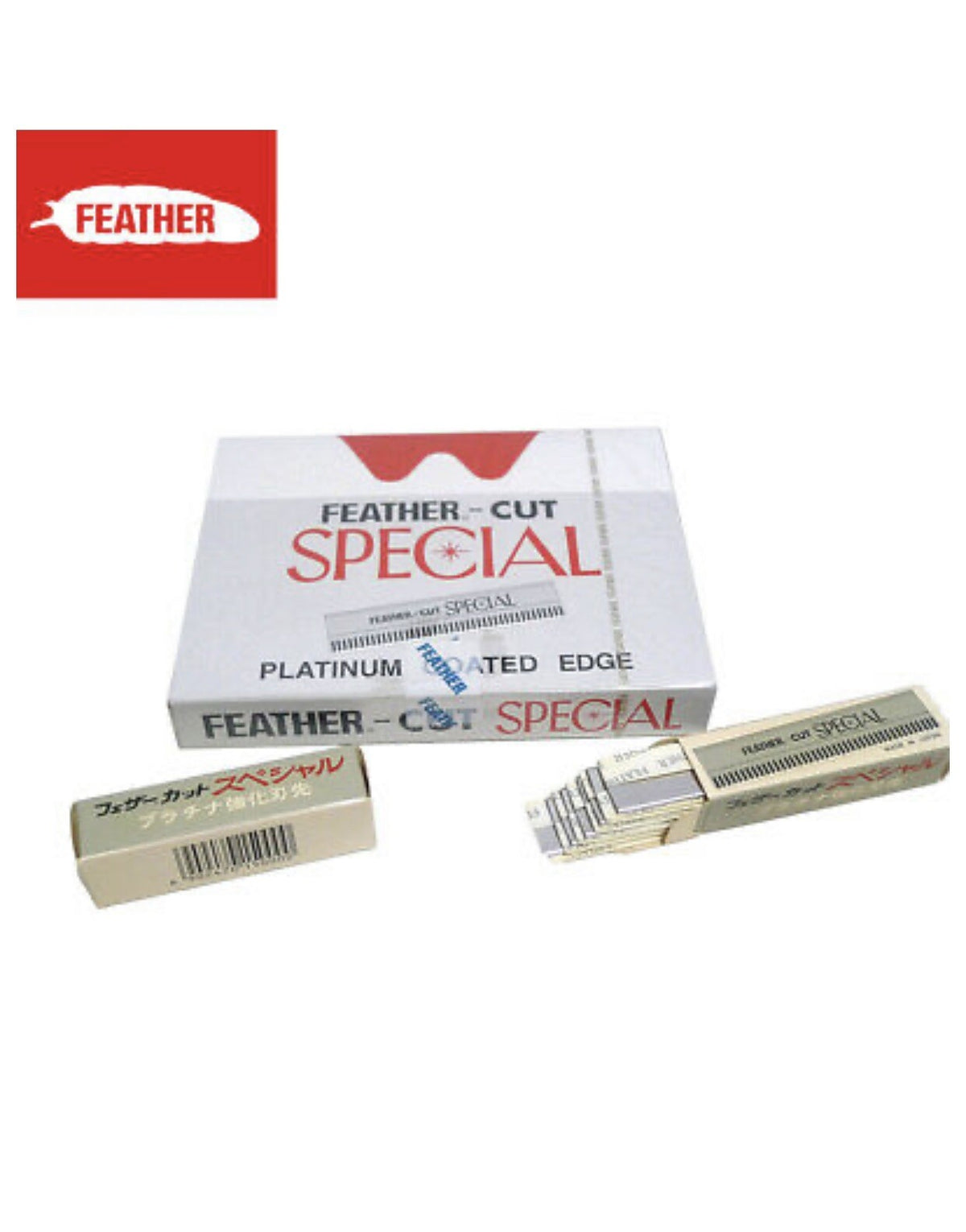 FEATHER CUT STAINLESS X 100PCS BLADE HAIR STYLING RAZOR THINNING