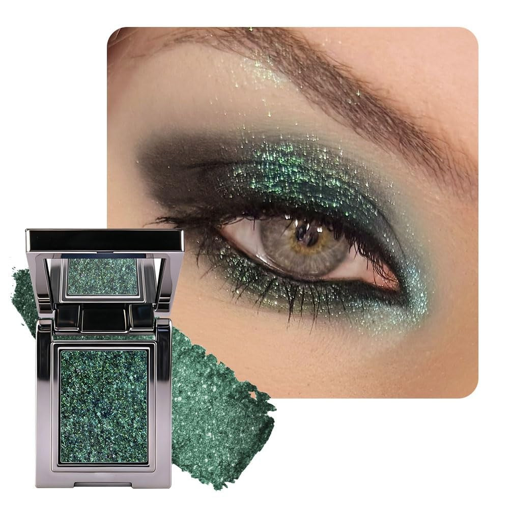 Sparkly Eyeshadow Palette - Green, 0.04 Ounce, Compact Makeup