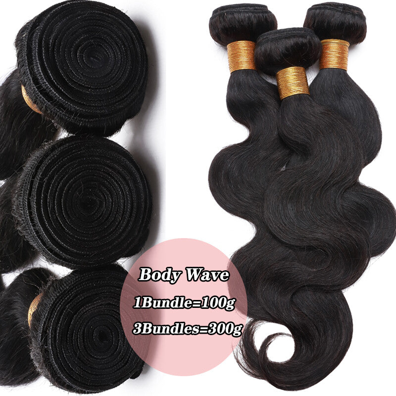 Peruvian Virgin Human Hair Body Wave Bundles - 100g & Multiple Lengths