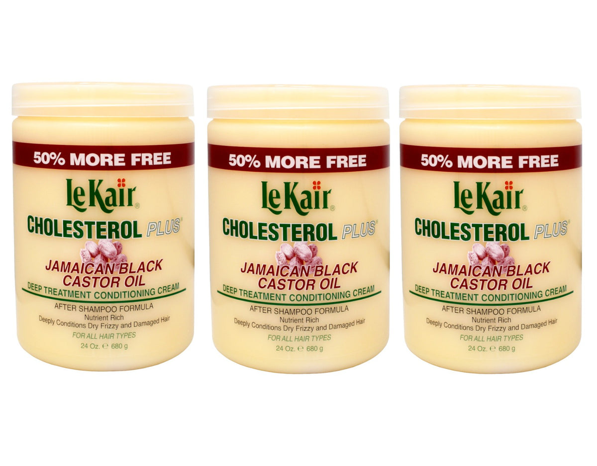 Deep Treatment Hair Conditioner with Cholesterol & Jamaican Black Castor Oil - 24 oz, Pack of 3