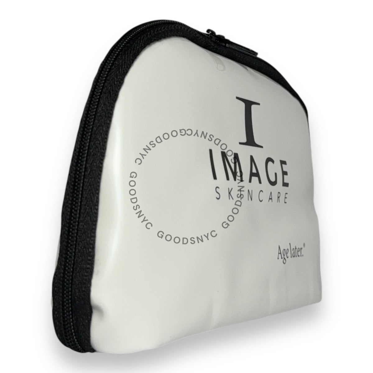 Travel Makeup Bag - White Mesh Cosmetic Organizer for Skincare & Cosmetics 7.5x4.5x1.5 inches