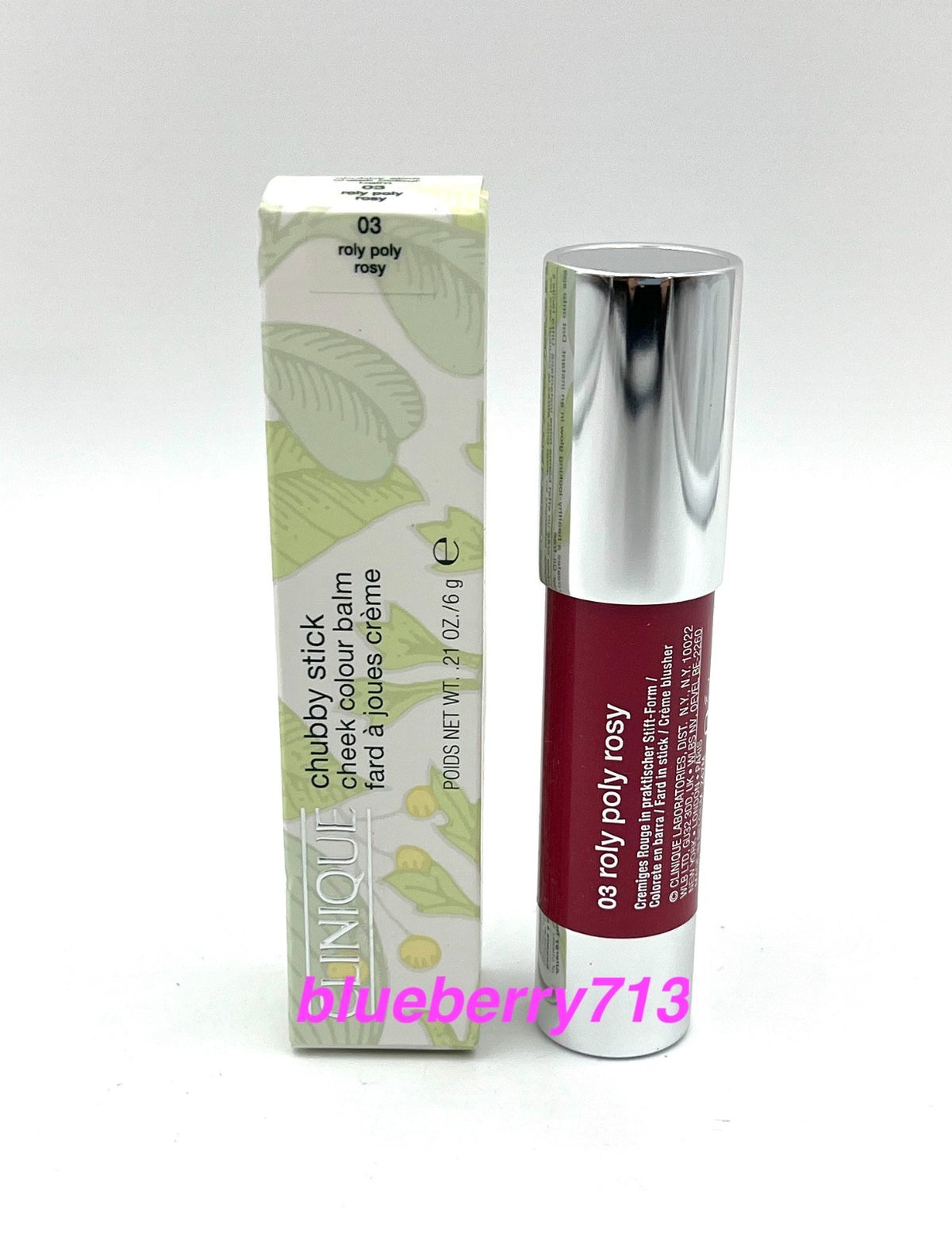Clinique Cheek Color Balm 03 Roly Poly Rosy Full Size Lip & Cheek Makeup