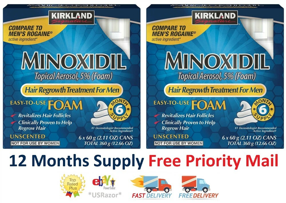 Minoxidil 5% Foam Hair Regrowth Treatment for Men - 12 Month