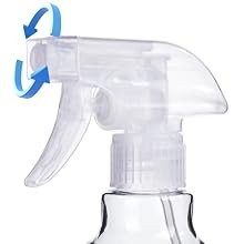 Heavy Duty Plastic Spray Bottles 16.9oz 2-Pack with Mist & Stream Modes