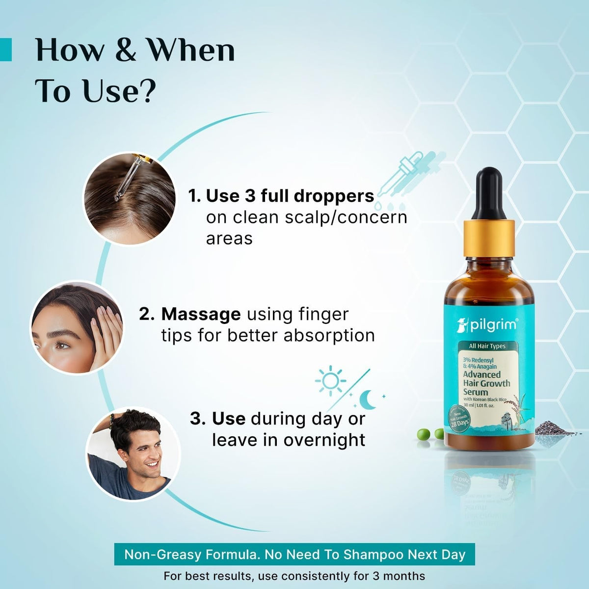 Revitalizing Hair Growth Serum with Redensyl - Thicker, Fuller in