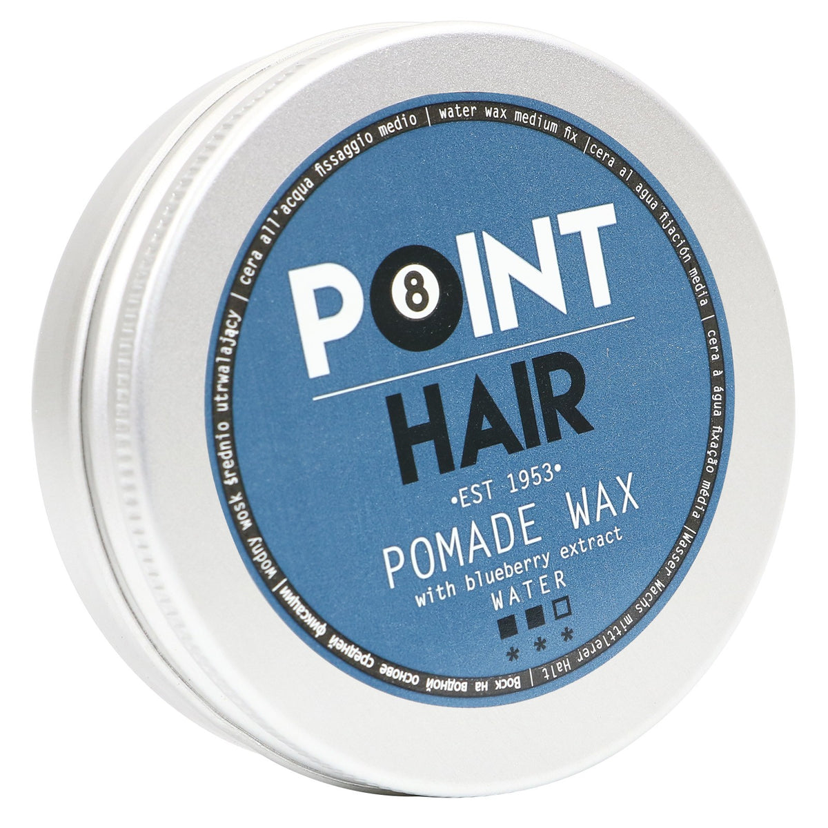 Water Based Hair Pomade Medium Hold High Shine 100ml - Point Barber