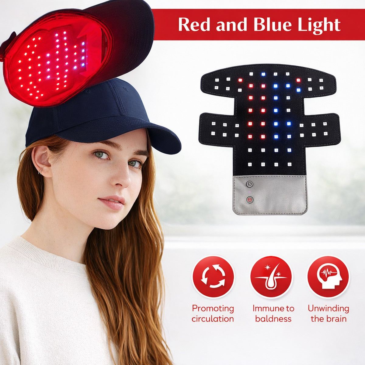 Red Light Therapy Hair Loss Treatment Cap – 660nm LED