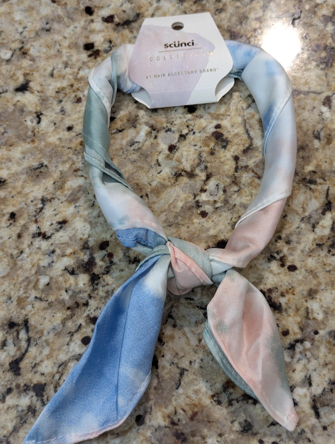 Scunci Collection Multicolor Headscarf Headband Pastel Tie-Dye
