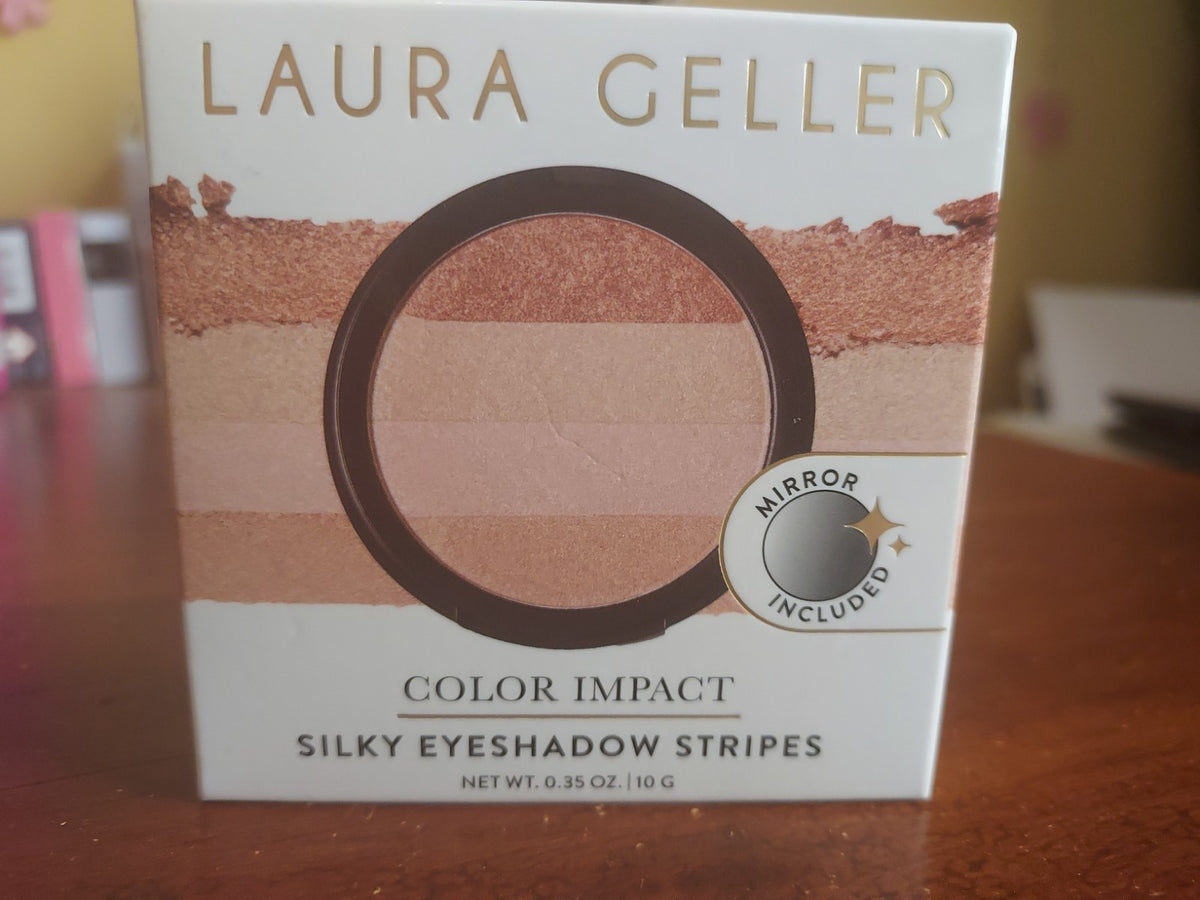 Laura Geller Color Impact Silky Eyeshadow Stripes Think Pink 0.35 oz New