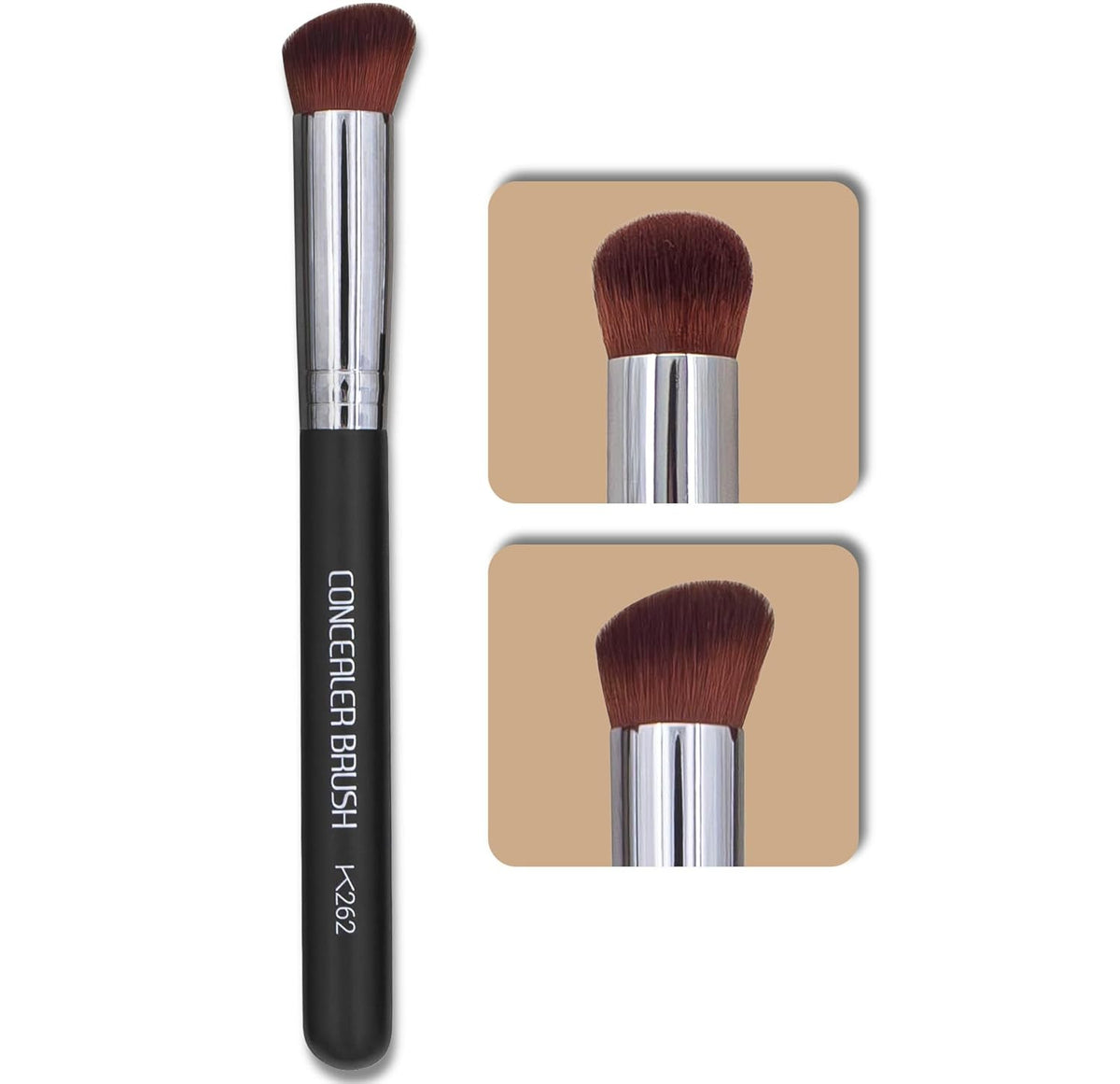 Angled Under Eye & Nose Contour Concealer Brush - Synthetic, Vegan