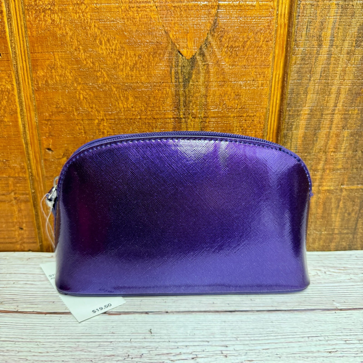 Zip Around Cosmetic Bag - Purple Travel Makeup Organizer