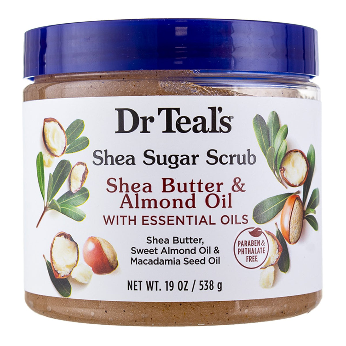 3 Pack Dr Teal's Shea Sugar Body Scrub, Almond, 19 oz
